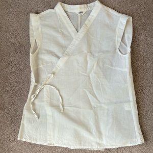 Teterot Salon Korean Hanbok Linen Wrap Top